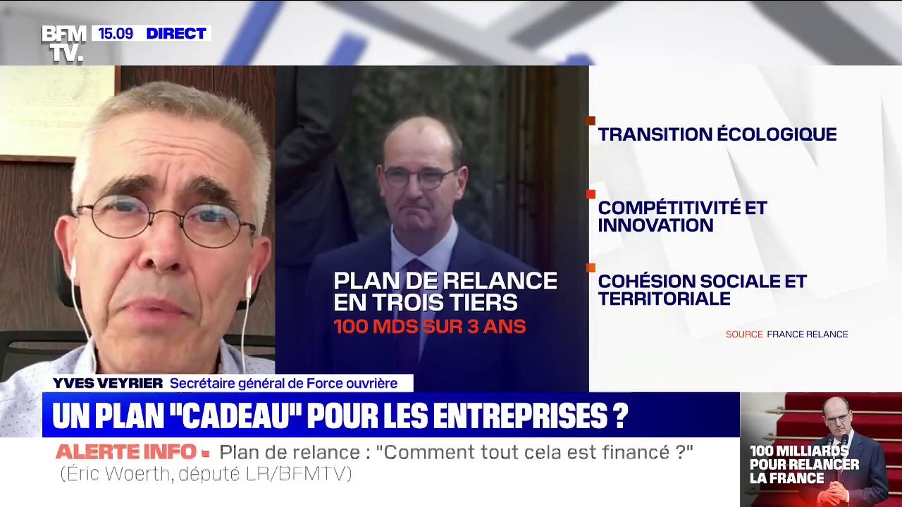 Yves Veyrier (FO): Il faut que l'on conditionne les aides (aux entreprises) à la non suppression des emplois"