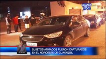 Dos sujetos armados que se transportaban en carro alquilado fueron detenidos en el noroeste de Guayaquil