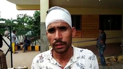 बाइक फिसलने से युवक हुआ घायल