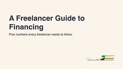 A freelancers quick guide to finances introduction