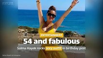 Salma Hayek rocks a bold yellow ensemble in birthday photos