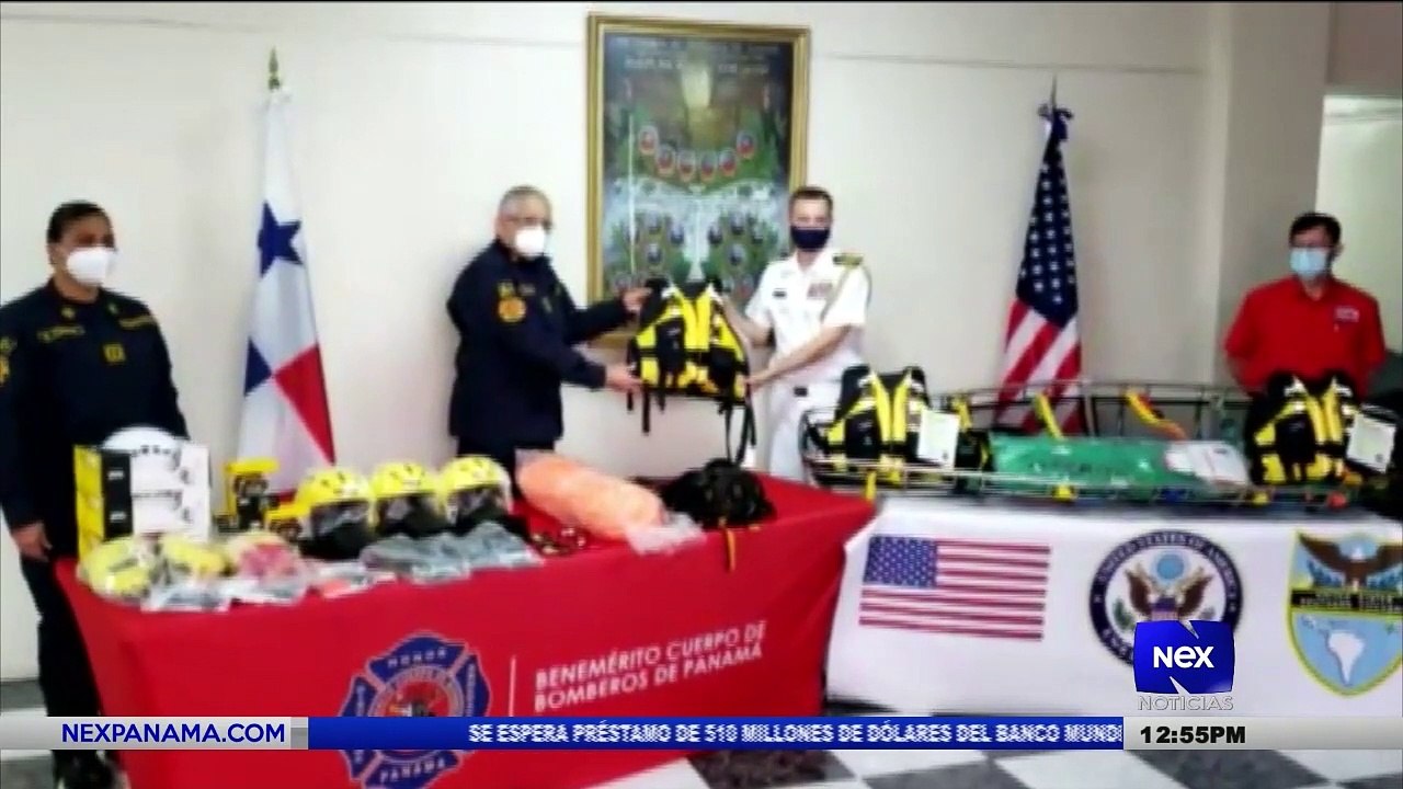 Bomberos reciben donacion por parte de la embajada de EE.UU - Nex Noticias