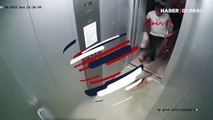 Asansörde kız arkadaşının köpeğini tekmeleyen kişiye soruşturma