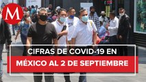 Cifras de coronavirus en México al 2 de septiembre