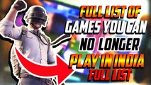 PUBG Mobile,Rules of Survival,LifeAfter,Knives Out and 27 Games You Can No Longer Play in India