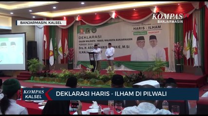 Pasangan Haris-Ilham Deklarasikan Diri Maju di Pilkada Banjarmasin