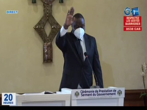 RTG / Prestation de serment du Ministre des transports en présence des membres de la cour constitutionnelle