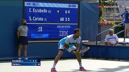 il gran punto di Salvatore Caruso - Us Open 2020 - Credit:@Eurosport