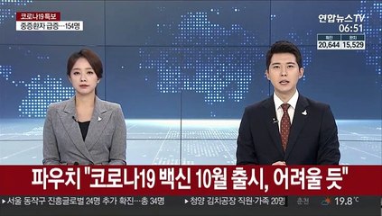파우치 "코로나19 백신 10월 출시, 어려울 듯"
