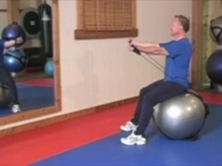 Bounderball Supinated Front Raise with Exercise Tubing