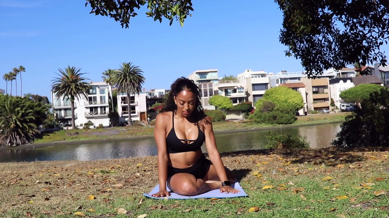 Young Girl Doing Yoga With Different Type.