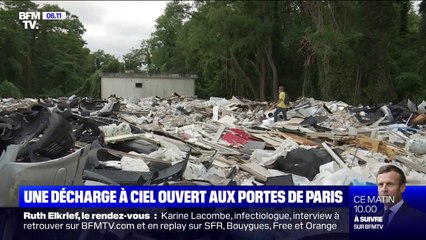 Une décharge à ciel ouvert aux portes de Paris