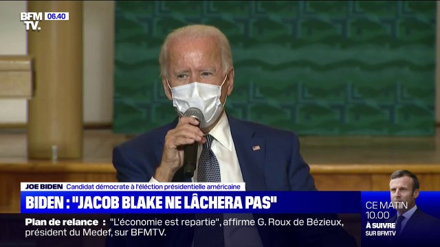 En visite à Kenosha, Joe Biden assure que Jacob Blake ne lâchera pas
