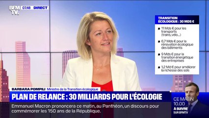 30 milliards pour l'écologie: "Il fallait mettre le paquet" pour Barbara Pompili