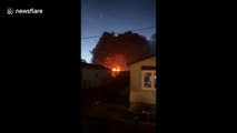 Ball of fire erupts from marina fire in Kent, UK