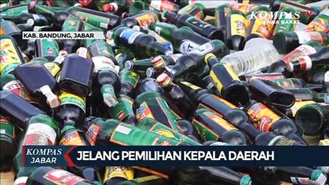 Belasan Botol Miras & Ribuan Liter Tuak Dimusnahkan