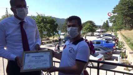 Çevreci balıkçılara teşekkür belgesi