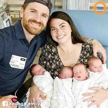 Ils adoptent 4 frères et soeurs et attendent des quadruplés