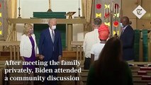 Joe Biden meets Jacob Blake family and attends community meeting, taking aim at Donald Trump