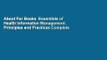 About For Books  Essentials of Health Information Management: Principles and Practices Complete
