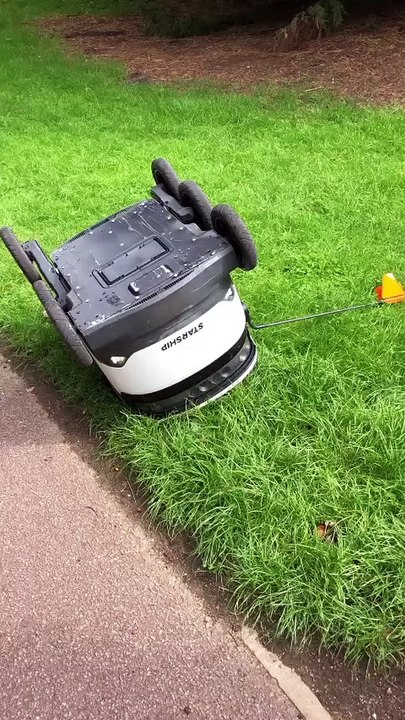 Popular delivery robot rescued by young man in Milton Keynes
