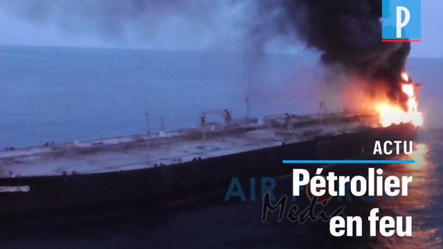 Sri Lanka : un pétrolier en feu fait craindre une nouvelle marée noire