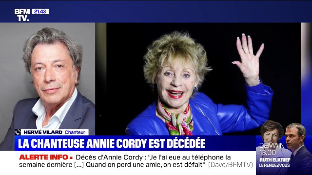 Hervé Vilard à propos d'Annie Cordy: La reine du music-hall est morte