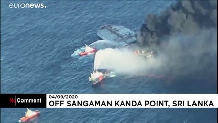 Kigyulladt egy tanker Sri Lankánál
