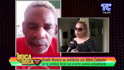 Gineth Moreno se solidariza con Mario Cabezas, el actor sufre parálisis facial