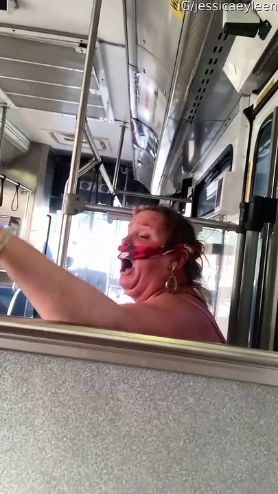 Angry Lady on Bus Freaks Out Because Driver Closed Doors