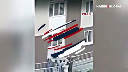 Rusya'da pencereden atılan çocukları böyle kurtardılar