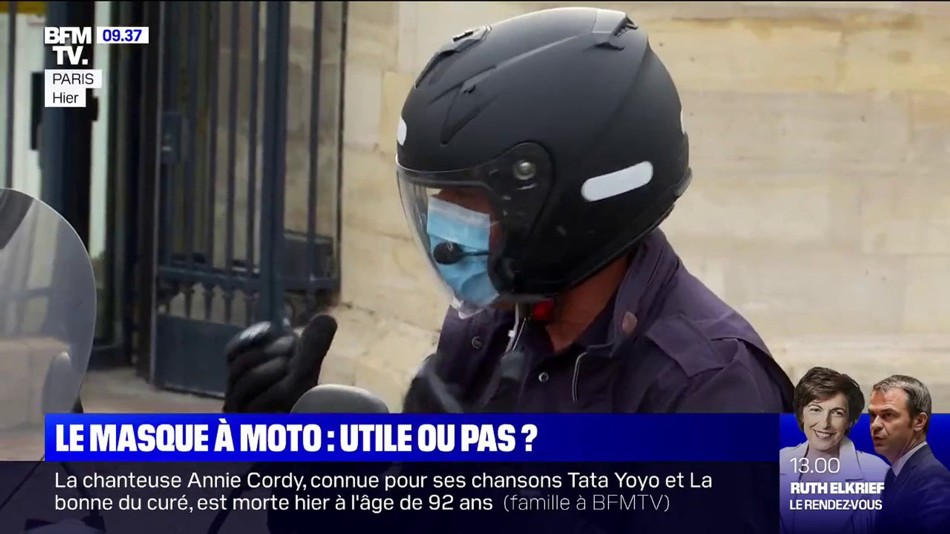 Les conducteurs de deux roues jugent dangereux le port du masque  obligatoire à moto - Vidéo Dailymotion