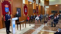 Feijóo, durante su discurso al tomar posesión por cuarta vez consecutiva