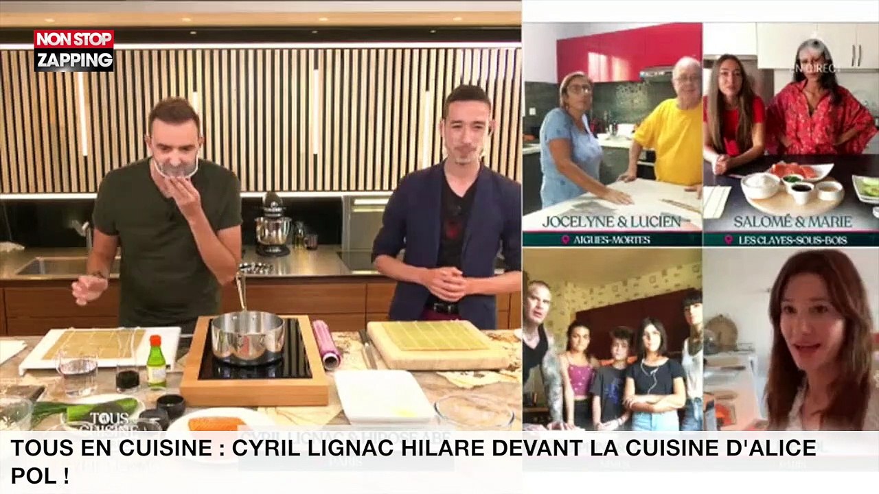 Tous en cuisine : Cyril Lignac hilare devant la cuisine d’Alice Pol ! (vidéo)