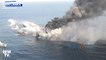 L'incendie d'un pétrolier au large du Sri Lanka fait craindre d'une marée noire de grande ampleur