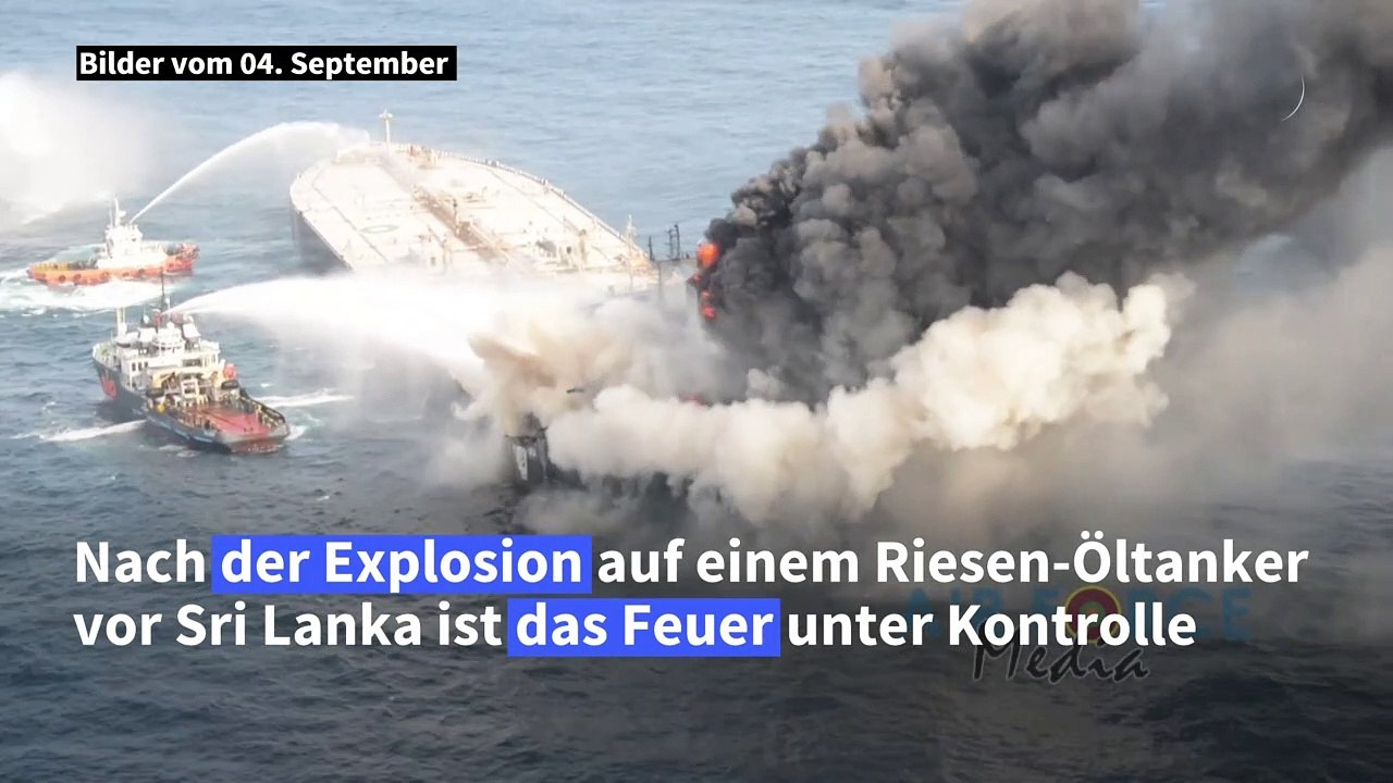 Vor Sri Lanka verunglückter Öl-Tanker von Küste weggeschleppt