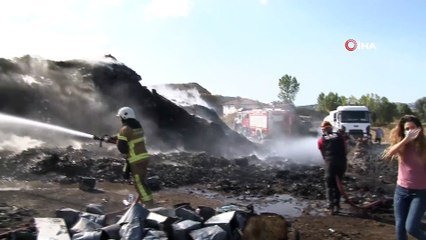 Bursa'da geri dönüşüm tesisinde yangın