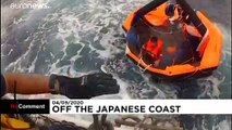 Japanese coastguard rescues second survivor from capsized cattle ship