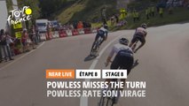 #TDF2020 - Étape 8 / Stage 8 - Powless rate son virage / Powless misses the turn