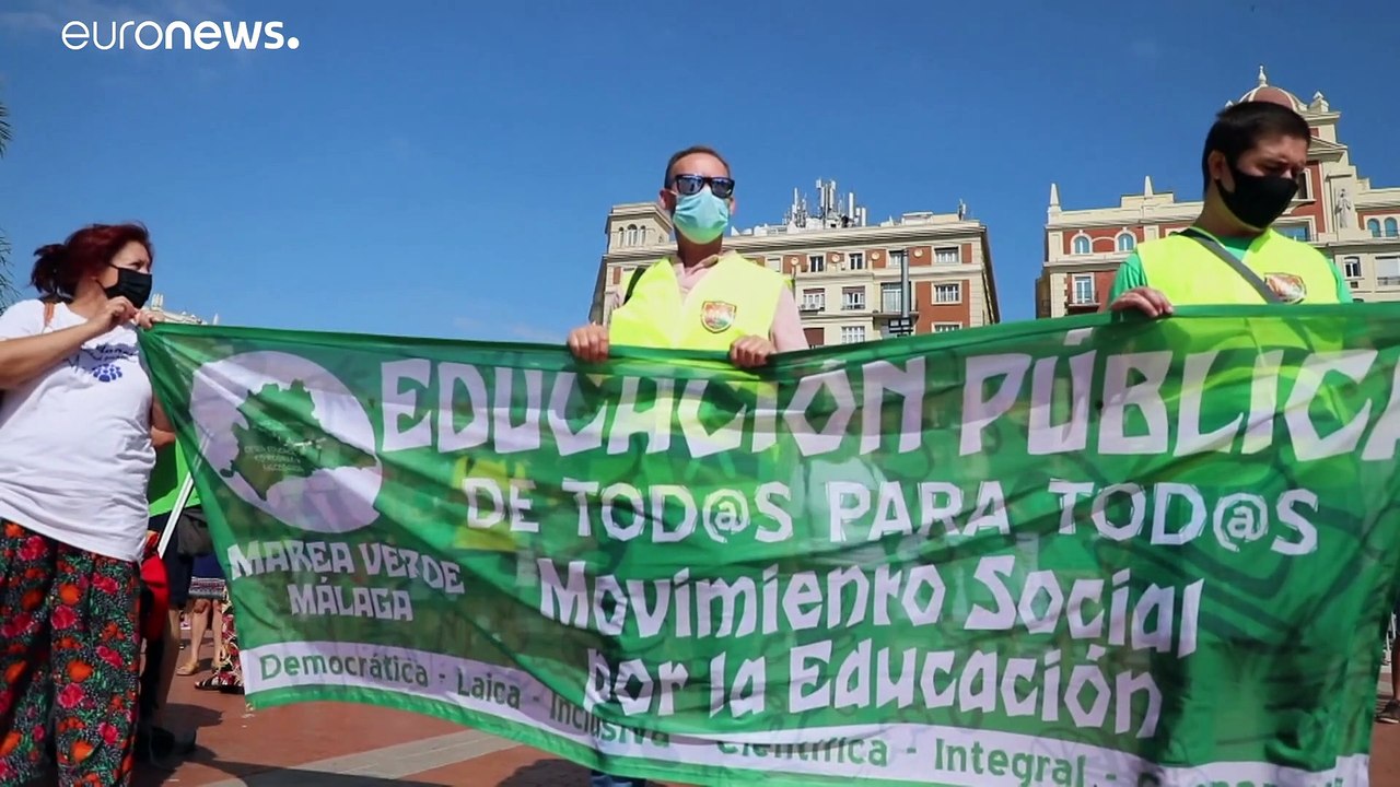 Málaga: Proteste gegen unzureichende Corona-Maßnahmen an Schulen