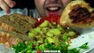 ASMR GRANDMA'S HOMEMADE FOOD | FRIED CHICKEN + FRIED POTATO | EATING SOUND (NO TALKING)  BEST SOUND
