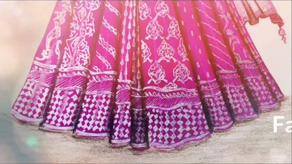 How to draw bridal wear | indian traditional dress