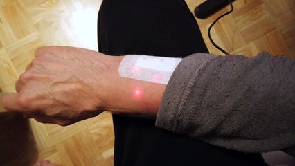 Morse code on implant blinkies