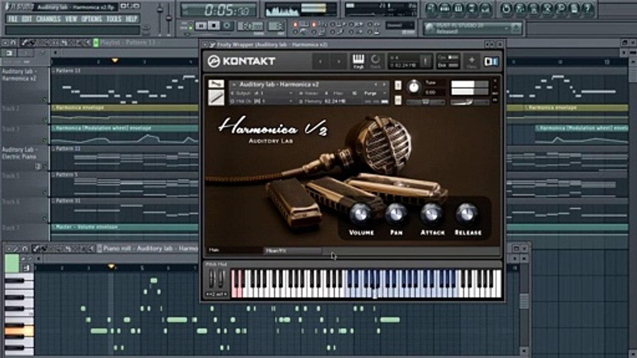 Harmonica Virtual Instrument Plugin (Pc/Mac VST, AU,AAX)