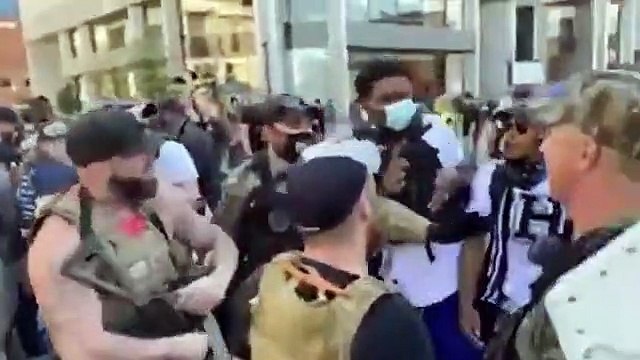 Armed Trump supporters rally ahead of Kentucky Derby protests