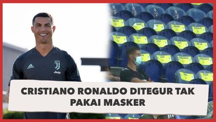 Detik-detik Cristiano Ronaldo Ditegur Petugas Gegara  Tak Pakai Masker