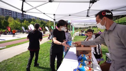 Başakşehir Sular Vadisi’nde gençlerden kaykay şov