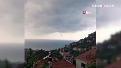 Zonguldak'ta denizde aynı anda 3 hortum çıktı
