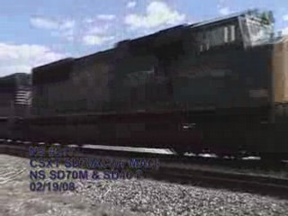 NS #213 with CSX SD70MAC Leading!!!