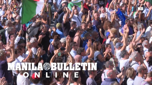 Italy: Protesters and far-right activists rally against masks in Rome